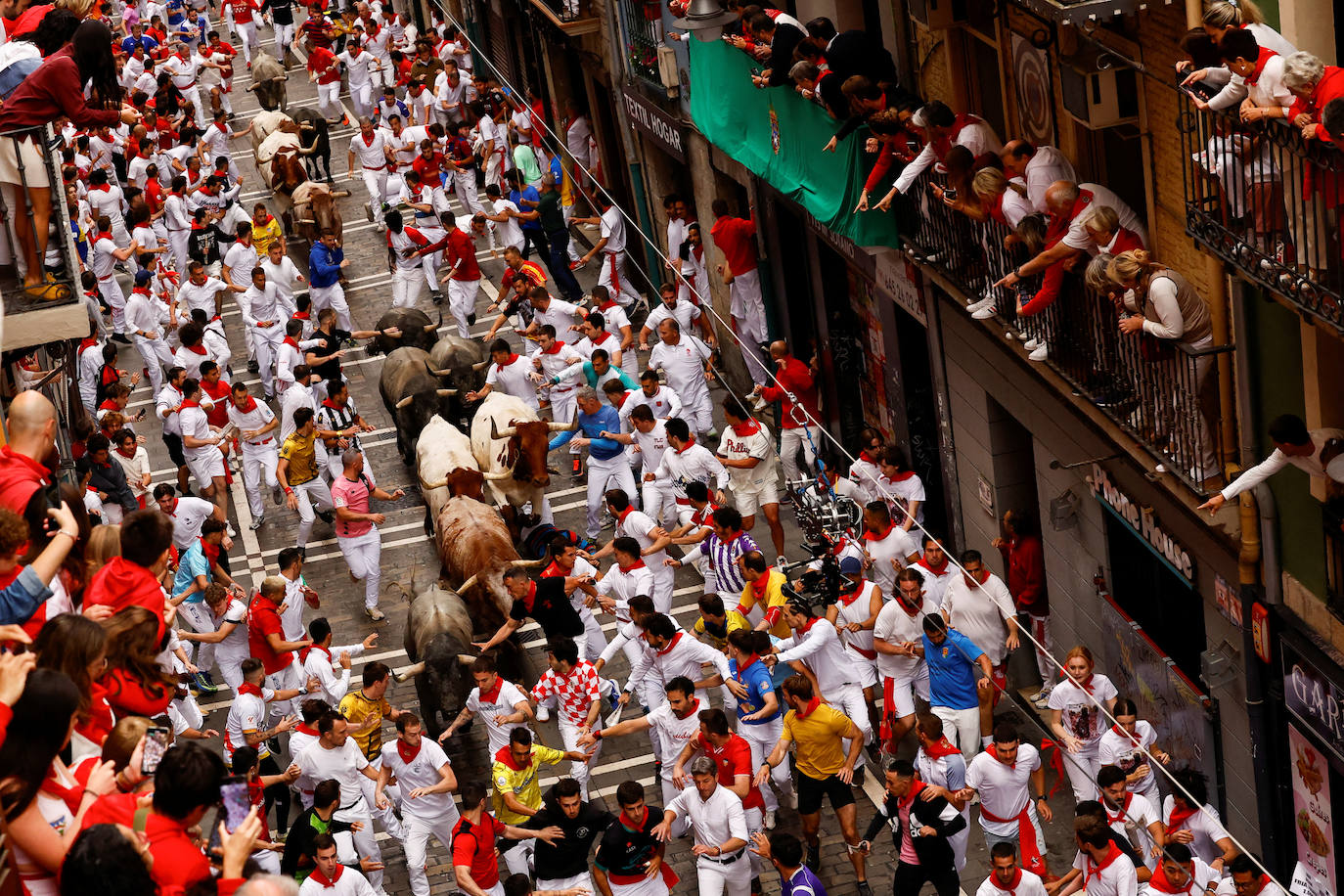 Las mejores imágenes del séptimo encierro de San Fermín 2024