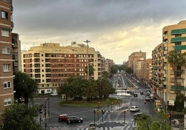 Sábado de lluvias en la ciudad de Valencia.