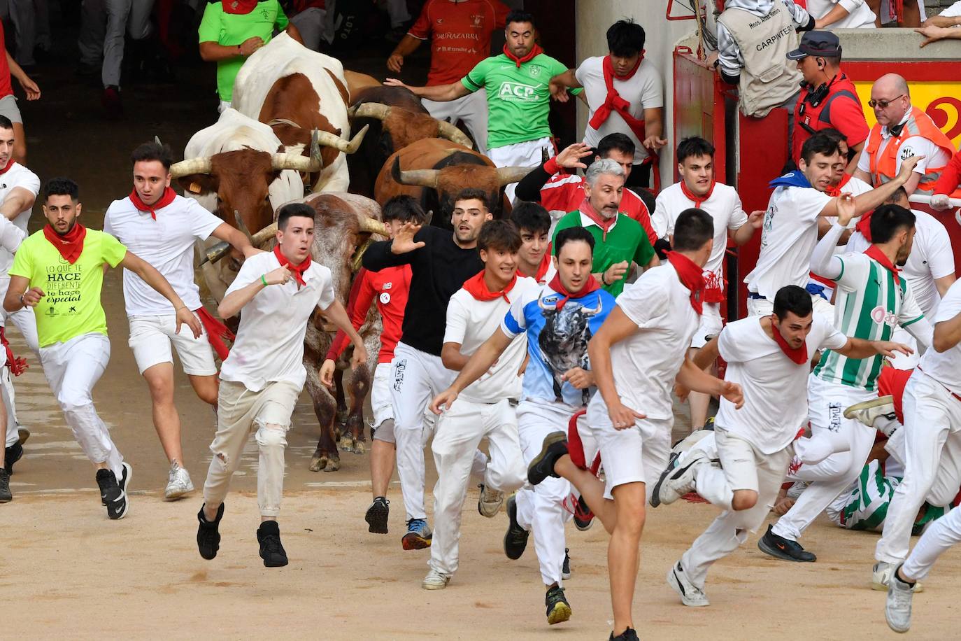 Las mejores imágenes del octavo encierro de San Fermín 2024