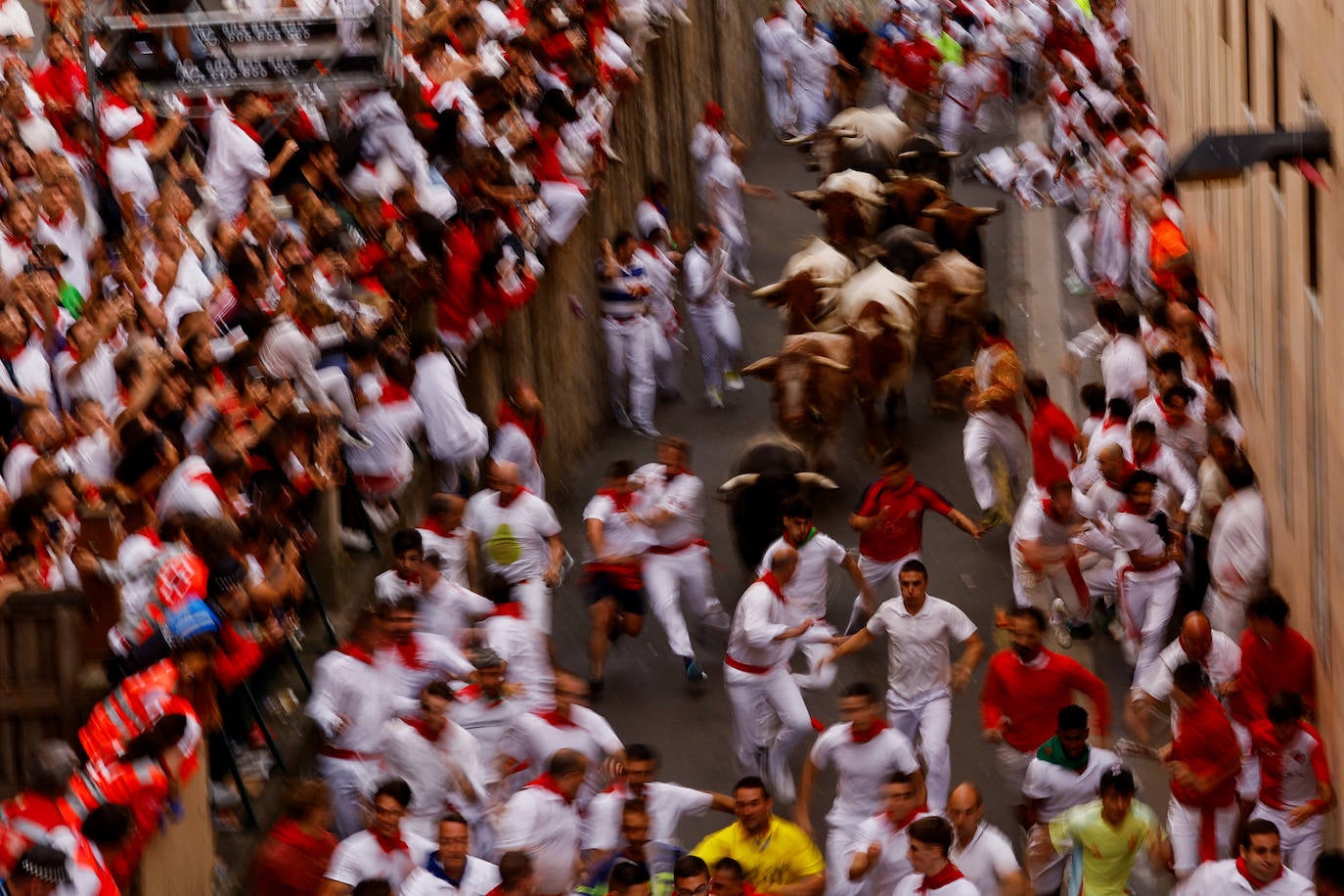 Las mejores imágenes del octavo encierro de San Fermín 2024