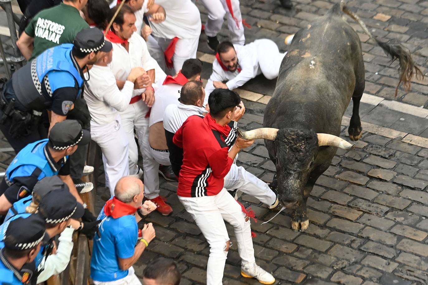 Las mejores imágenes del octavo encierro de San Fermín 2024