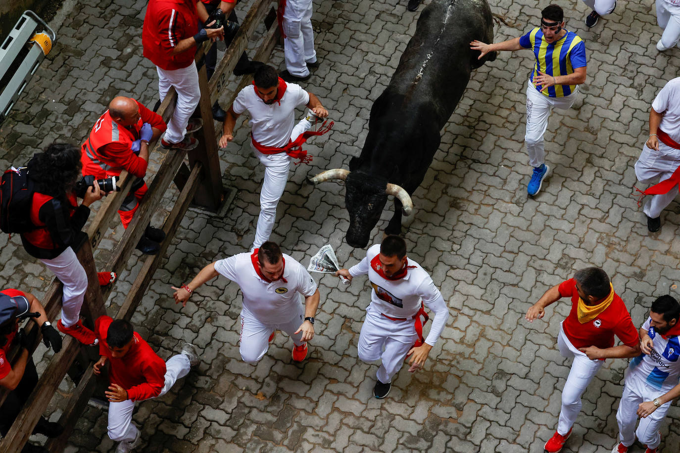 Las mejores imágenes del octavo encierro de San Fermín 2024