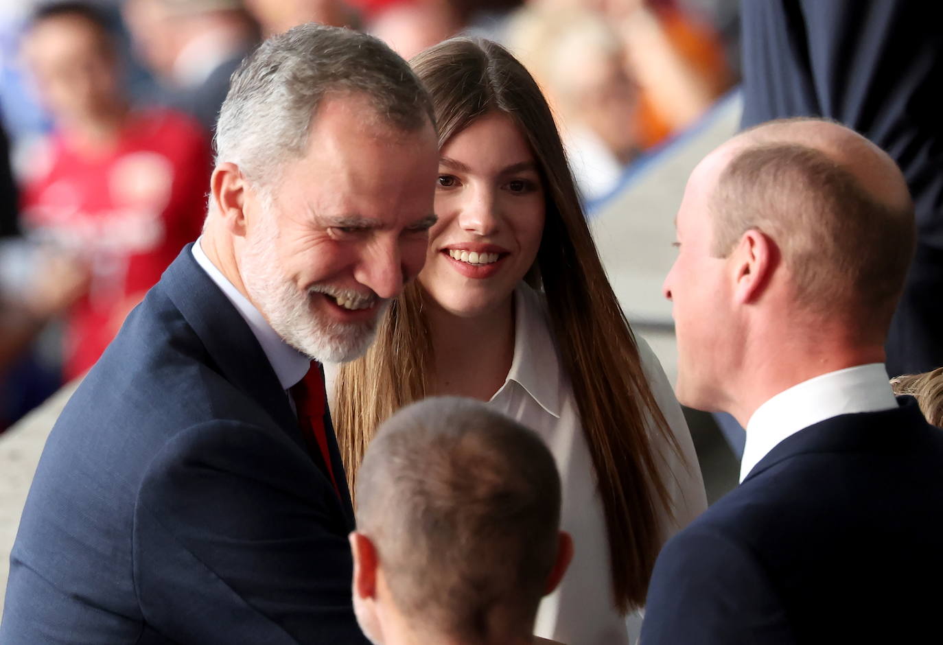 La infanta Sofía, todo al rojo para disfrutar de la victoria de España en la Eurocopa