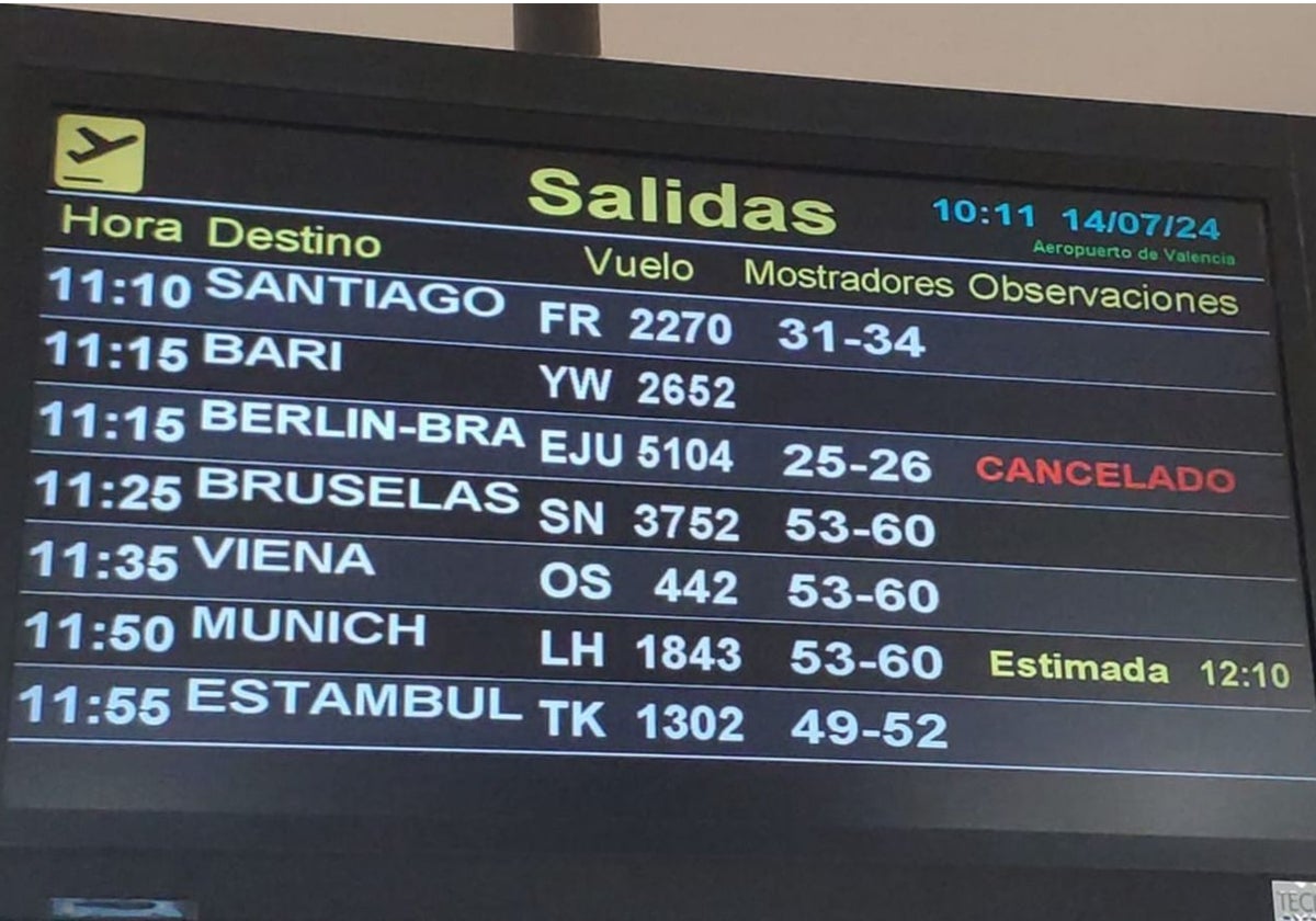 El vuelo con destino a Berlín, cancelado