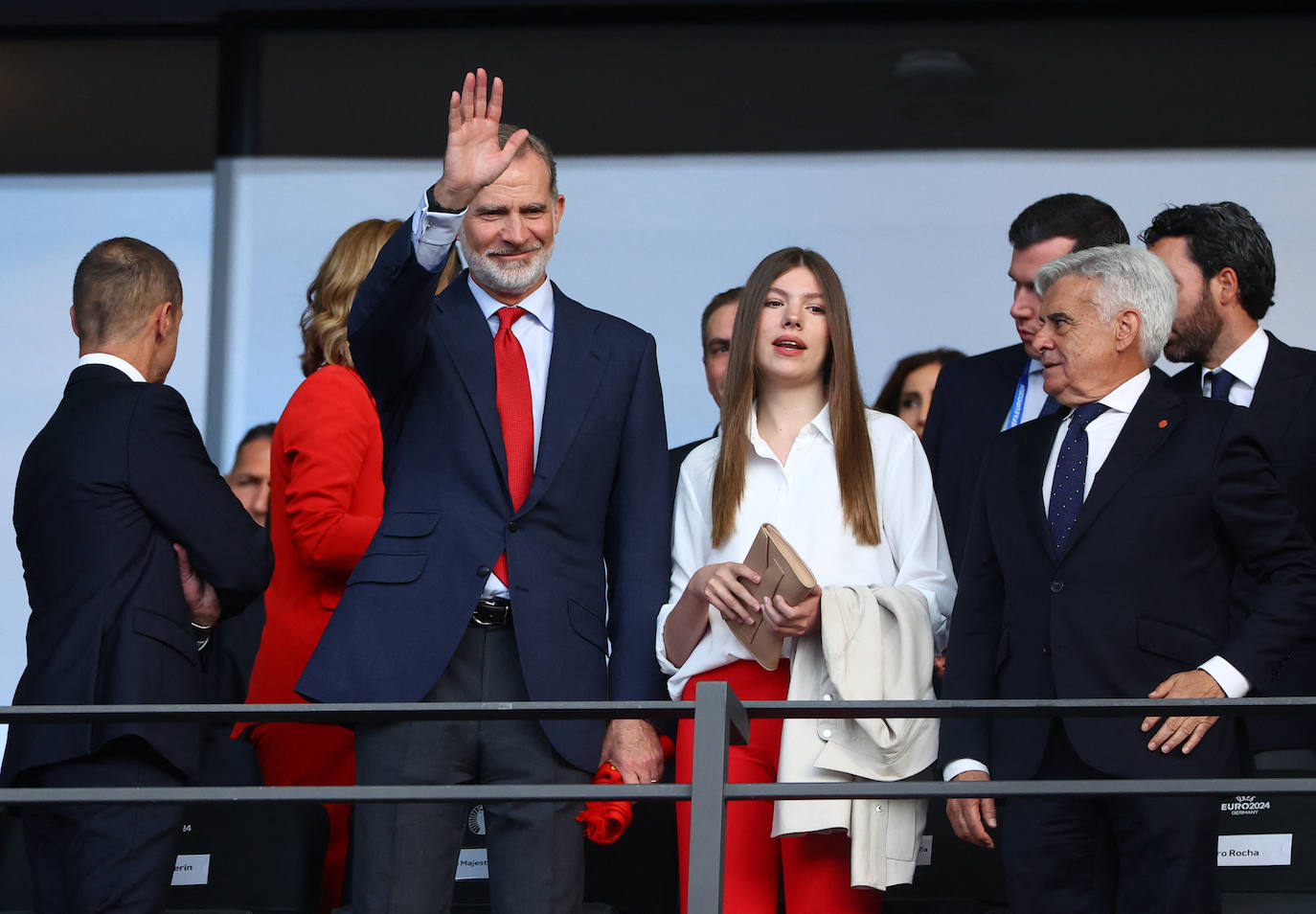 La infanta Sofía, todo al rojo para disfrutar de la victoria de España en la Eurocopa