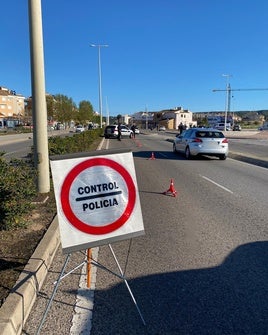 Un control de la Policía Local de Xàbia.