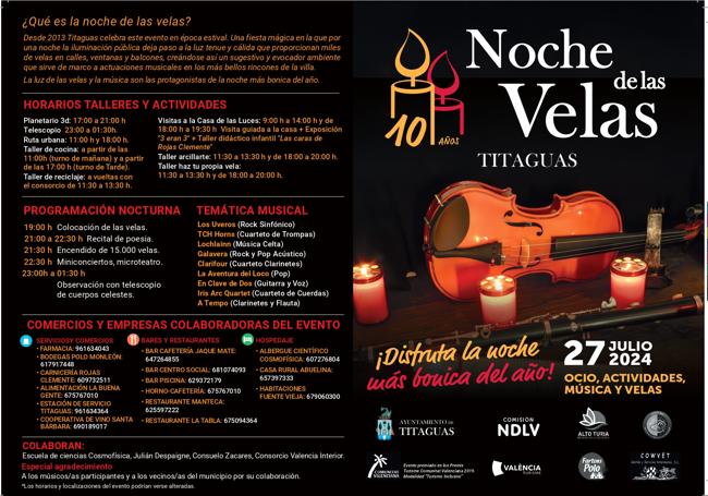 Programa de la Noche de las Velas.