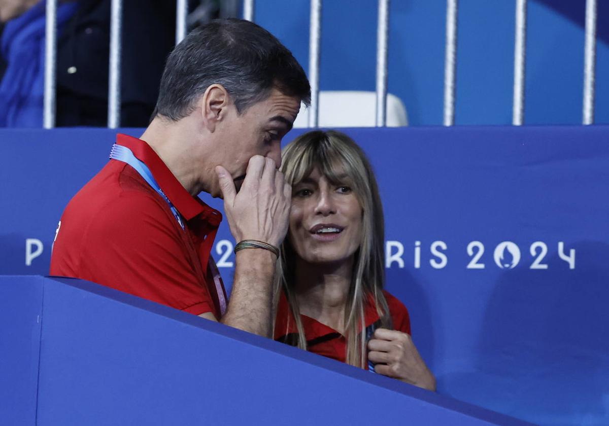 Pedro Sánchez y su esposa, Begoña Gómez, en los Juegos Olímpicos de París.