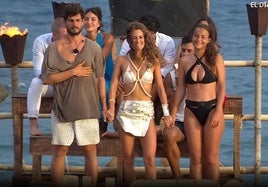 Alejandro Nieto, Laura Madrueño y Marta Peñate antes de desvelarse el nombre del ganador de 'Supervivientes All Stars'