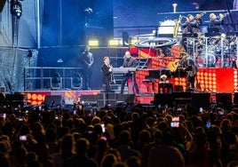 Luis Miguel, durante su concierto en Valencia.