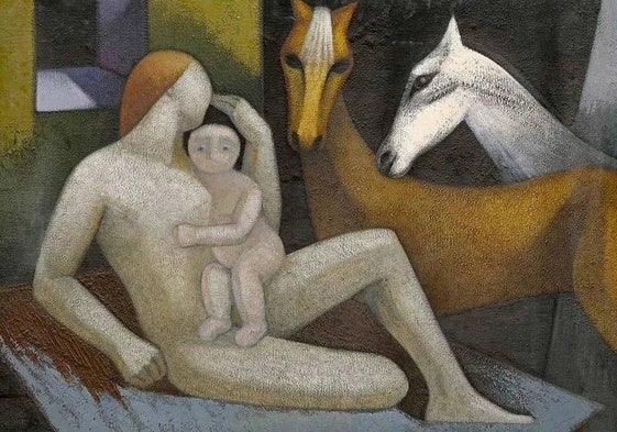 «Maternidad con caballos» (1952).