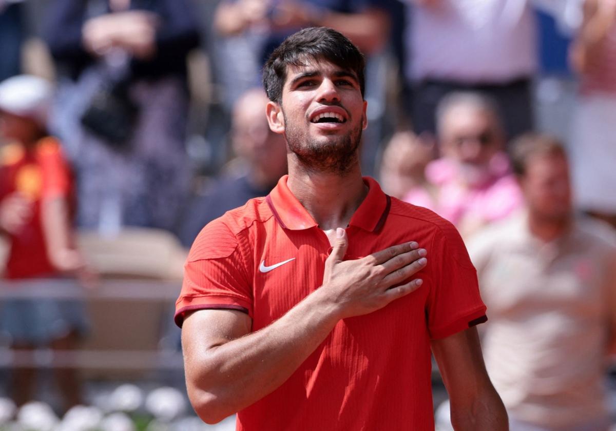 Carlos Alcaraz, tras la semifinal de los Juegos Olímpicos.