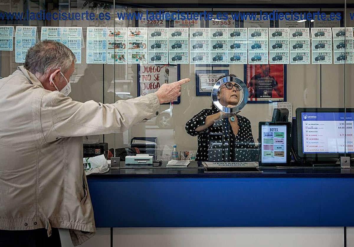 Una administración de Lotería en una imagne de archivo.