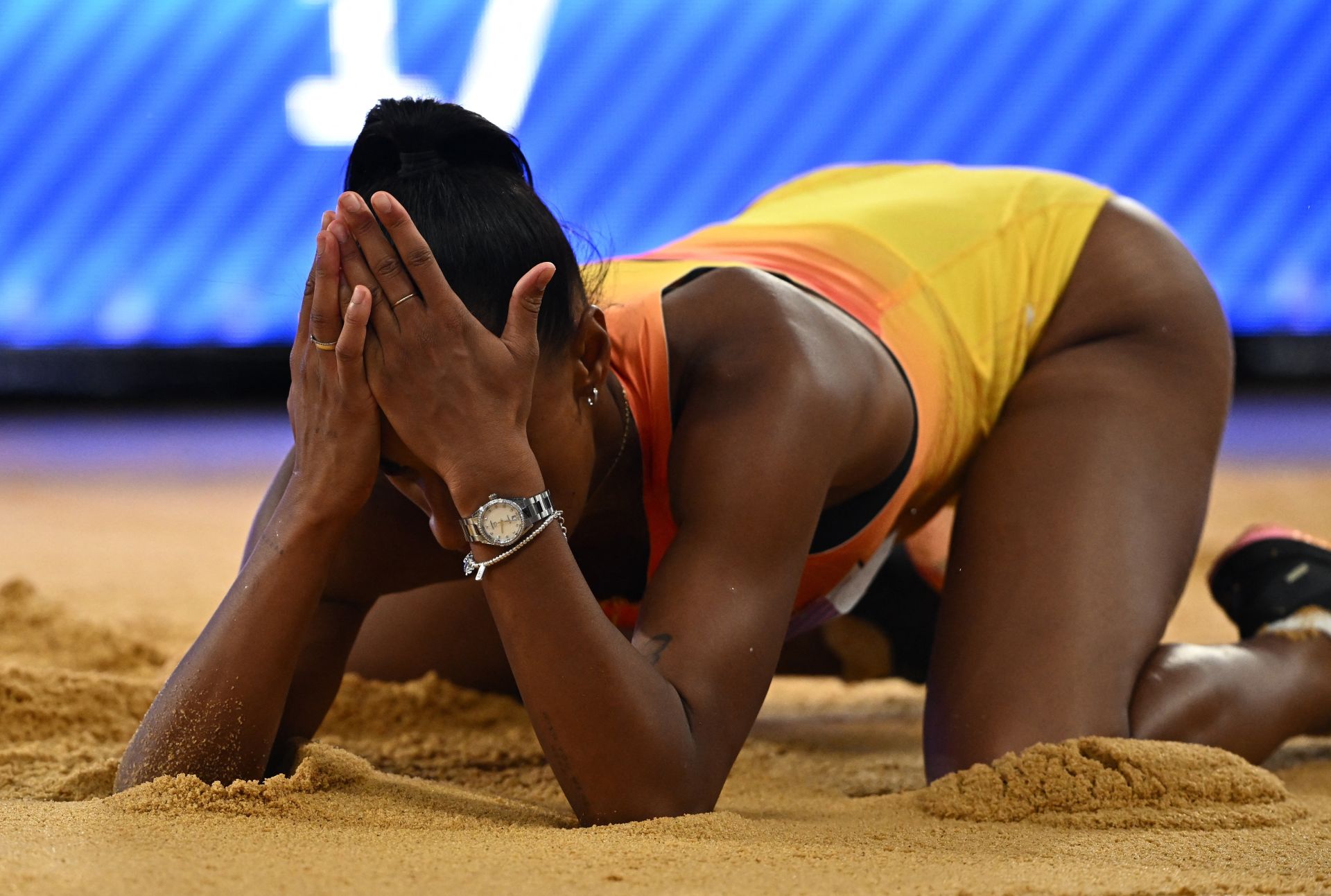 Ana Peleteiro en la final de triple salto de los Juegos Olímpicos de París