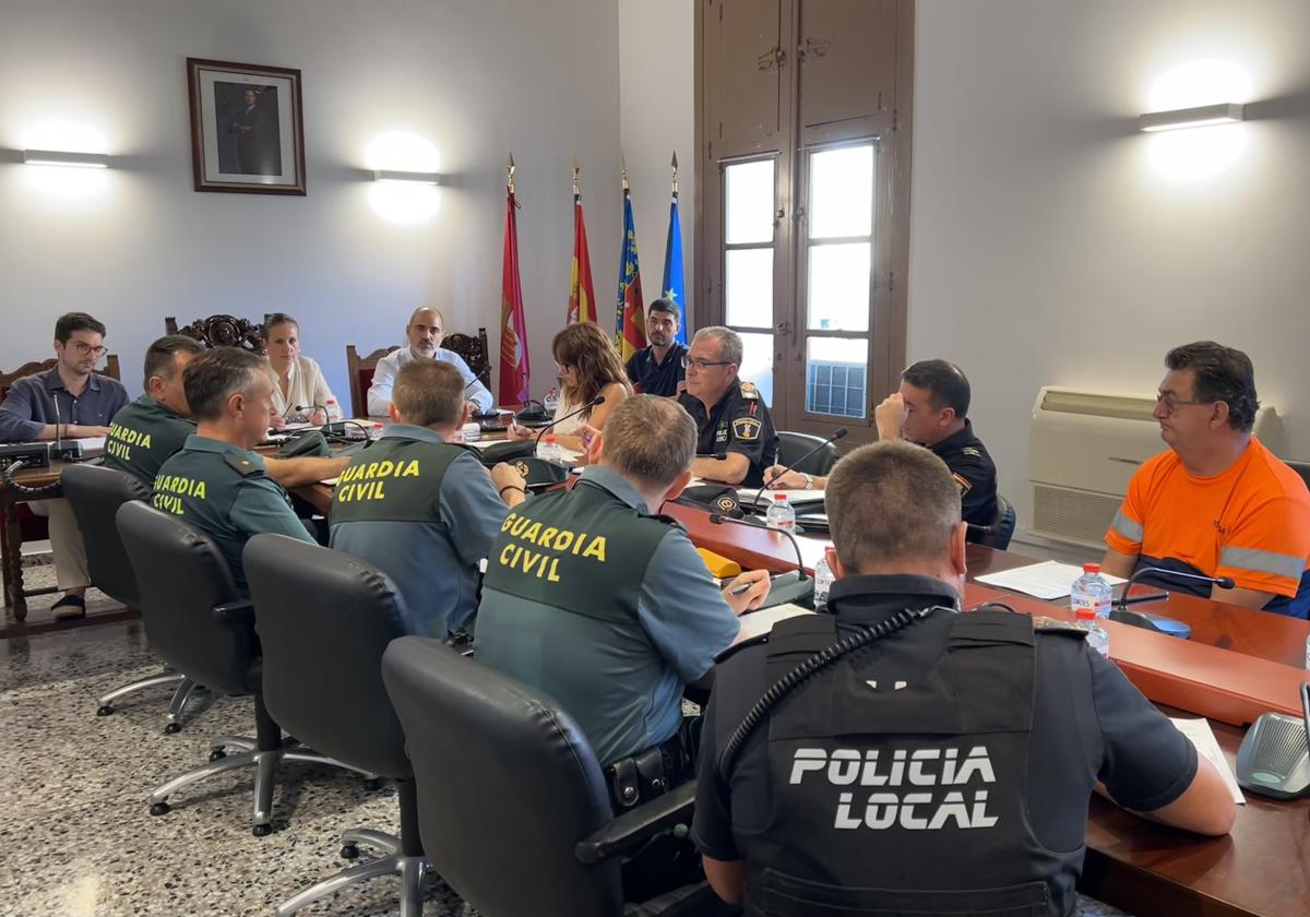 Junta de seguridad en Carcaixent.