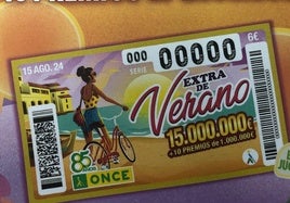 Cupón del Sorteo Extra de Verano de la ONCE.