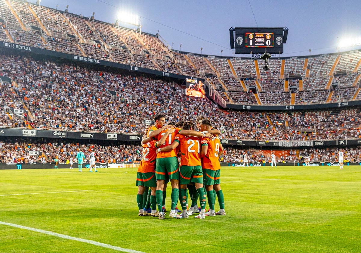 Mestalla, durante el Trofeo Naranja.