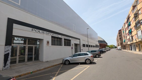 Estado actual del polideportivo de Alzira.