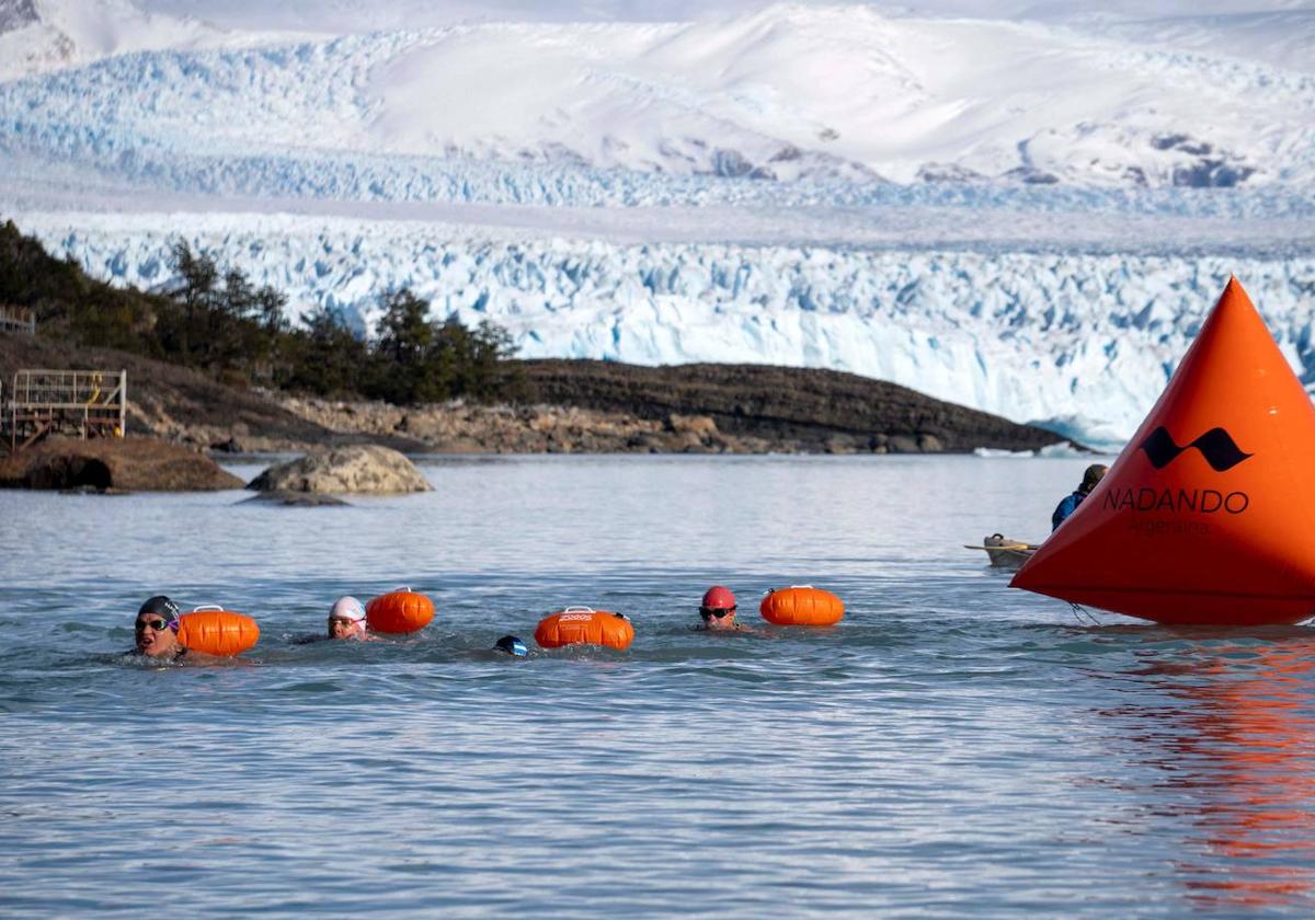 Competición extrema entre los témpanos del glaciar Perito Moreno