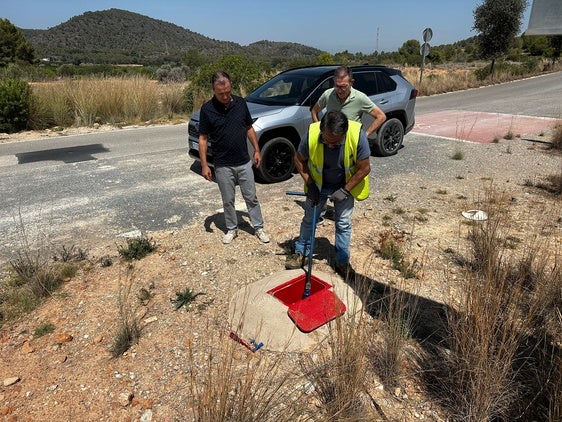 Un momento de la instalación.