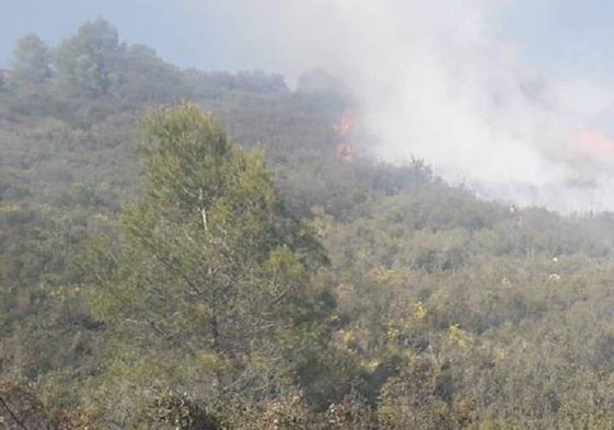 Imagen de archivo de un incendio en Benigembla.