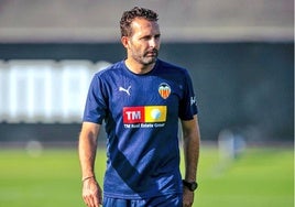 Rubén Baraja, en un entrenamiento.