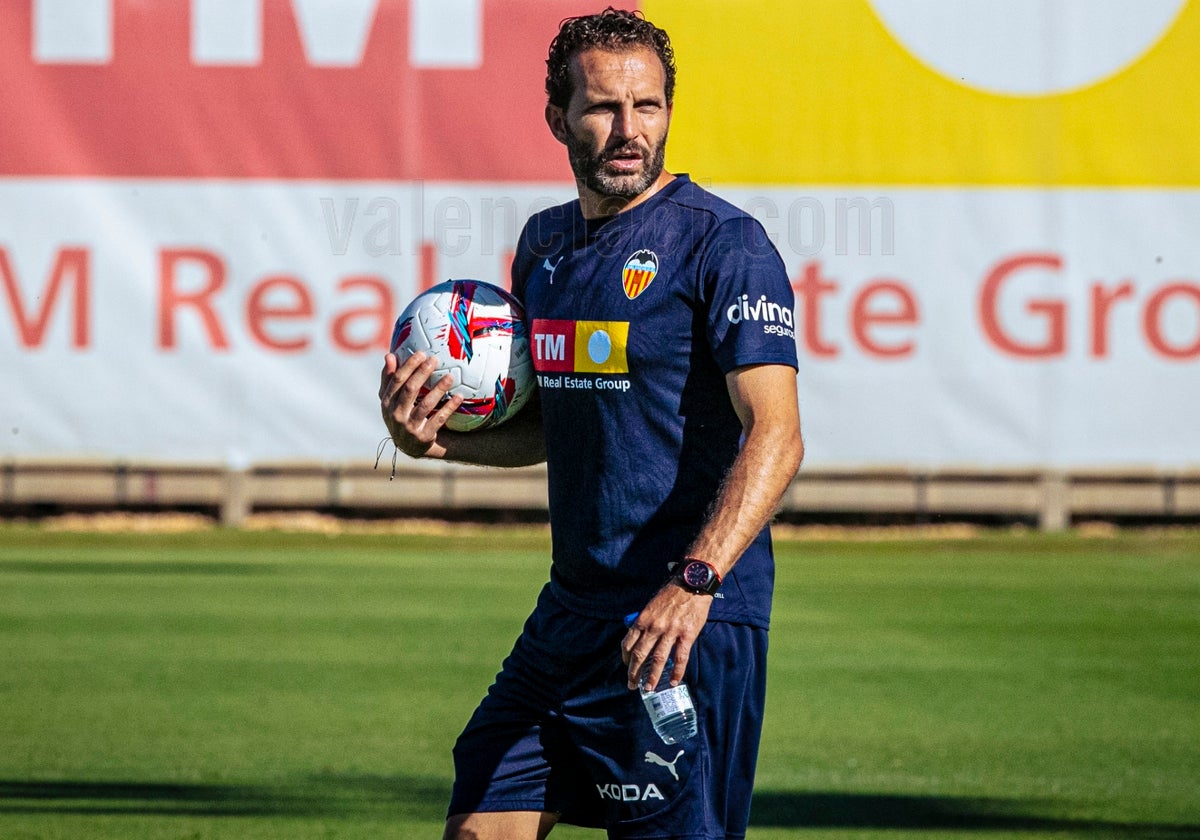 Rubén Baraja, en un entrenamiento.