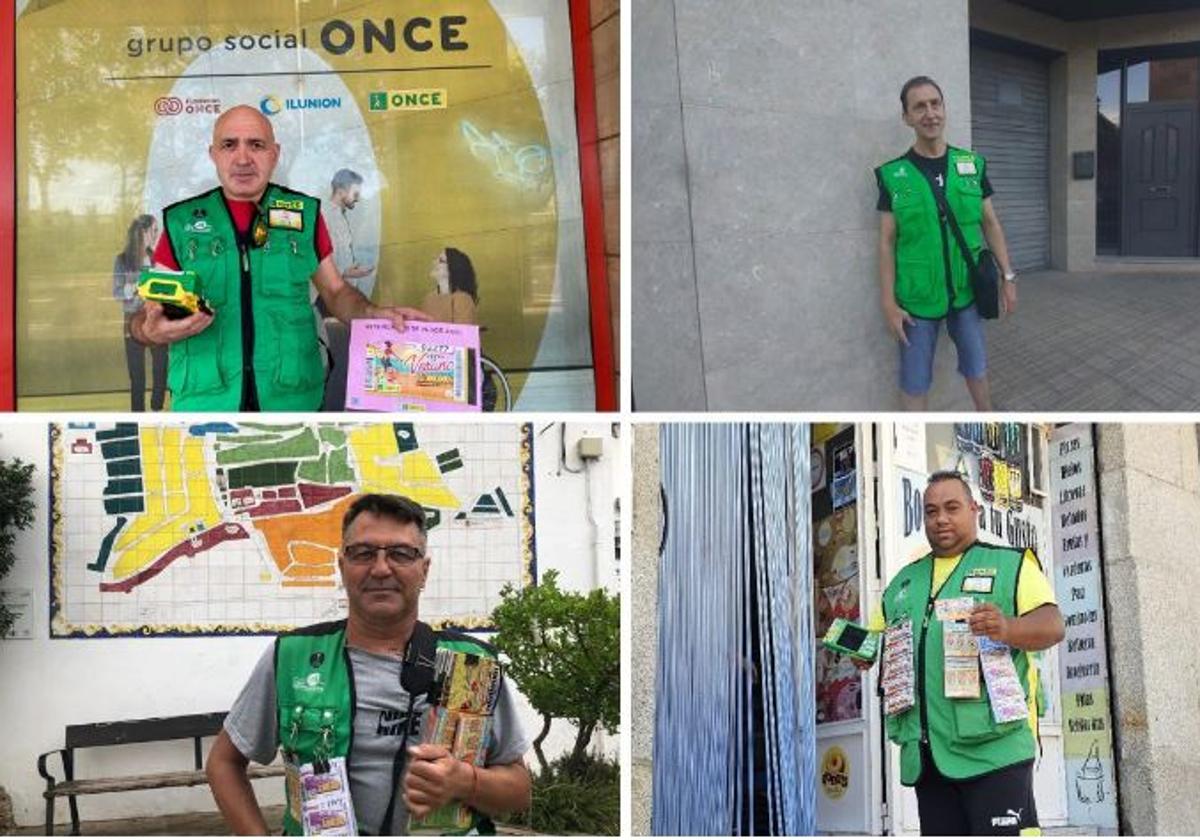 Los vendedores de los cupones afortunados.