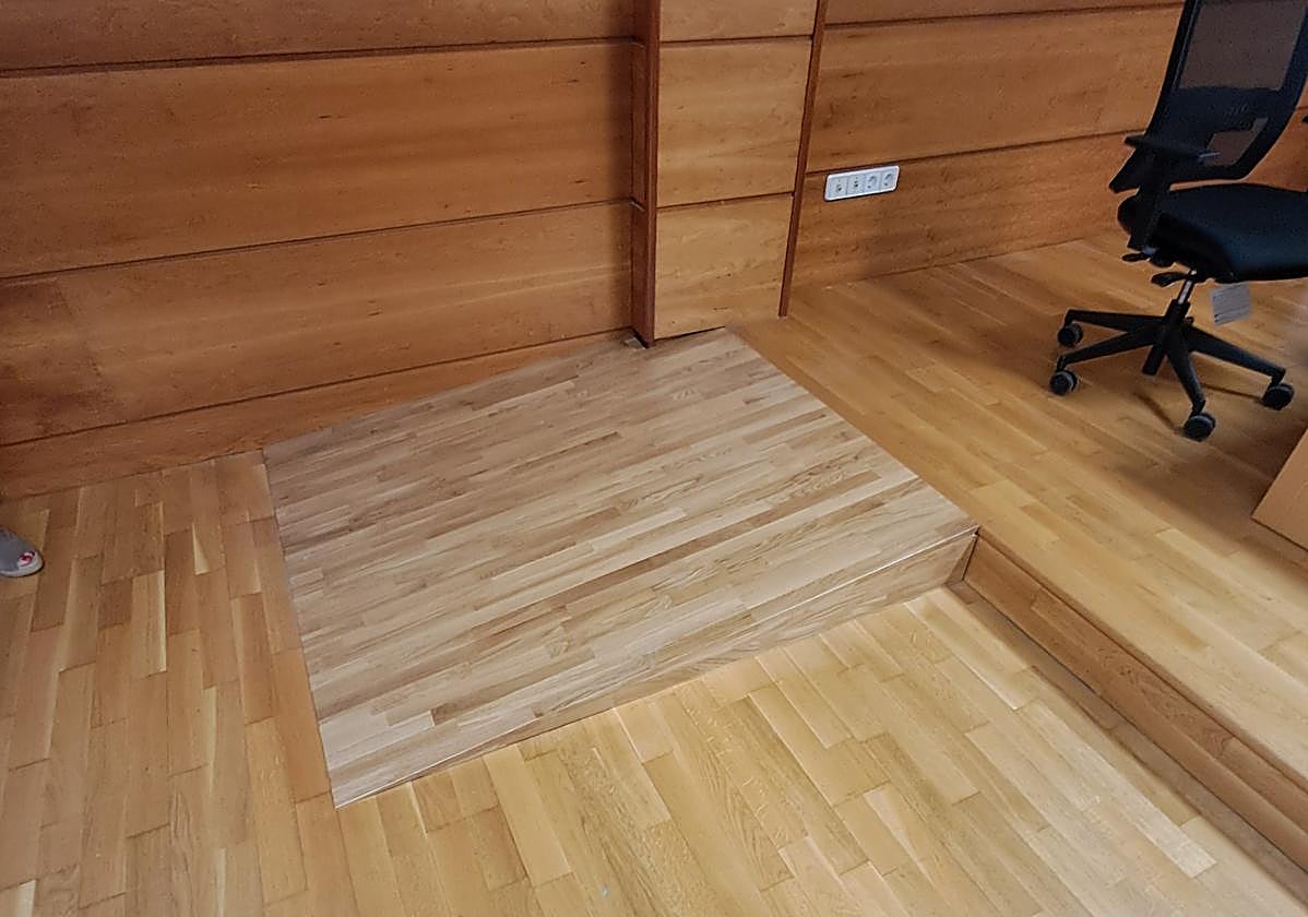 Rampa en una de las salas.