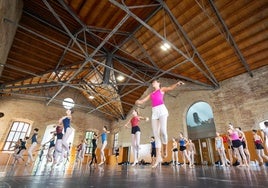 Una de las clases con los alumnos del Campus Internacional de Danza de Valencia.