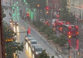 Día de lluvias en Valencia.