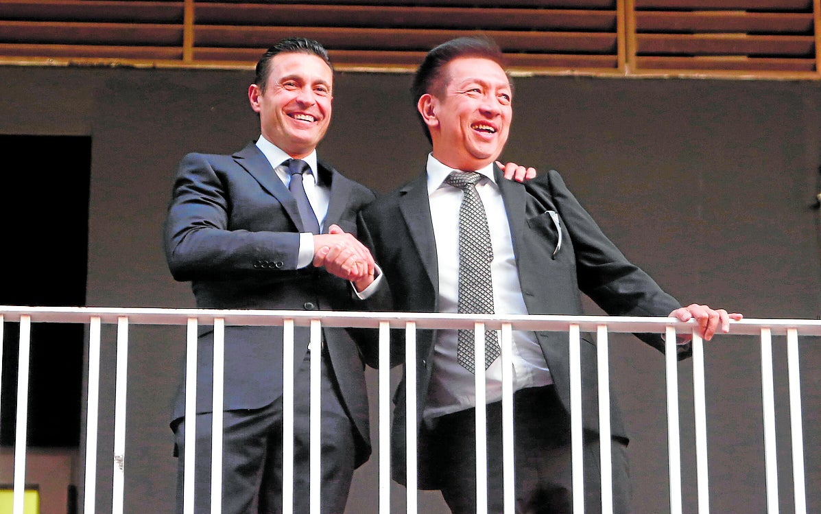 Amadeo Salvo y Peter Lim, el día del recibimiento en Mestalla del empresario singapurés