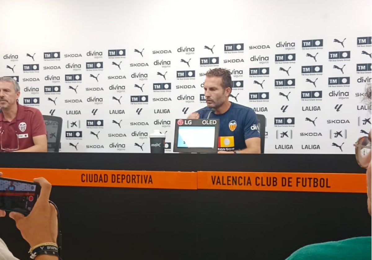 Rubén Baraja, durante la rueda de prensa previa al partido contra el Athletic Club