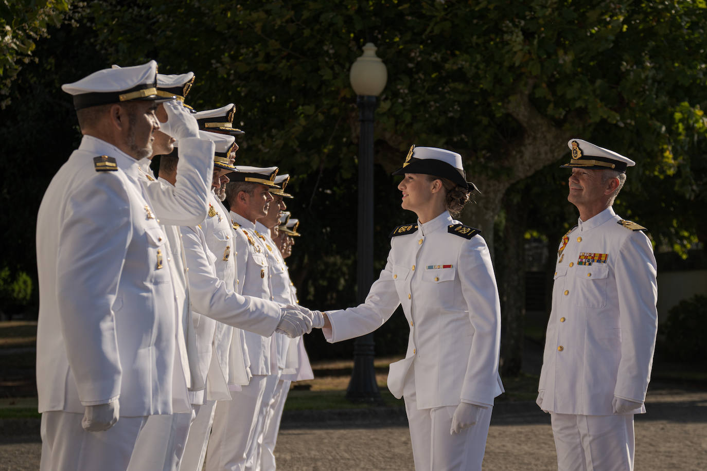 La princesa Leonor se estrena como guardiamarina en Pontevedra