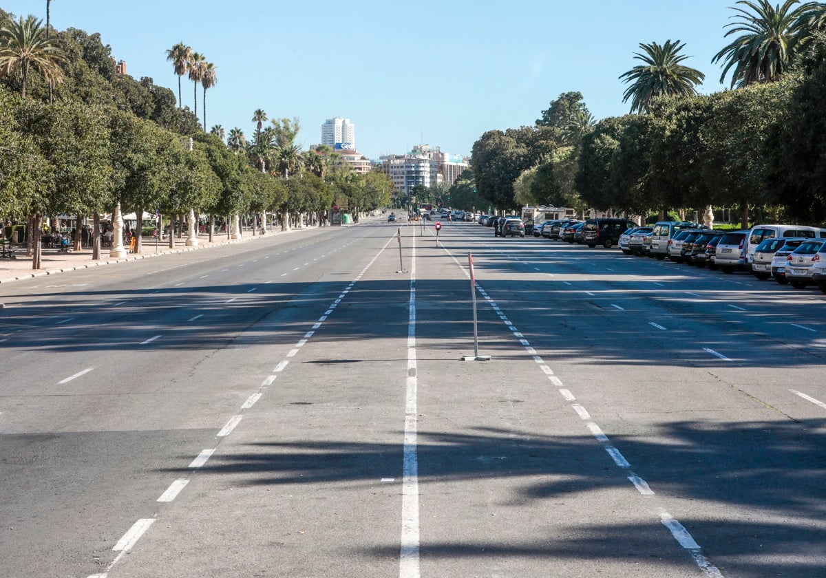 Paseo de la Alameda sin coches.