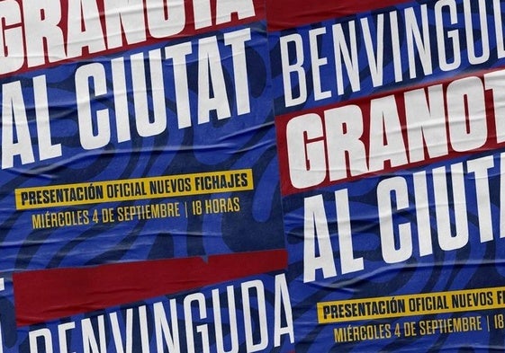 Cartel promocional del acto de presentación de fichajes.