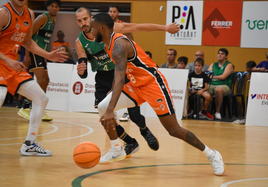 Montero, durante el encuentro de pretemporada frente al Joventut.