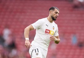 Rafa Mir, en el partido ante el Athletic Club.