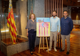 Amparo Folgado junto al diseñador José Gallego.