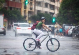 Día de lluvia en Valencia.