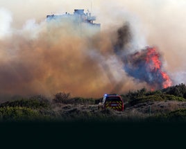 Incendio desatado en febrero en El Saler.