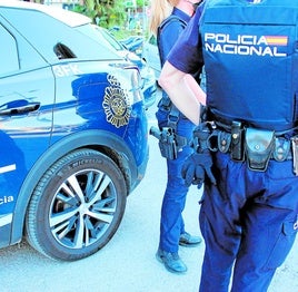 Policías nacionales, durante una intervención.