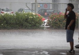 Día lluvioso en la ciudad de Valencia.