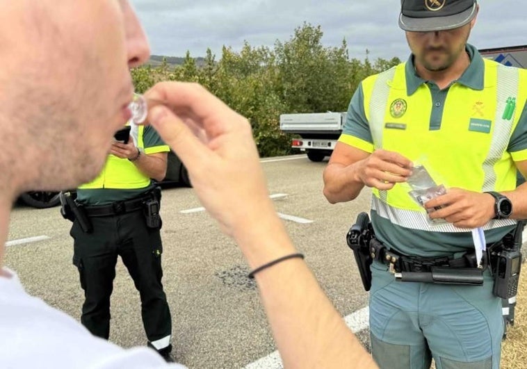 Control de alcoholemia en carretera.