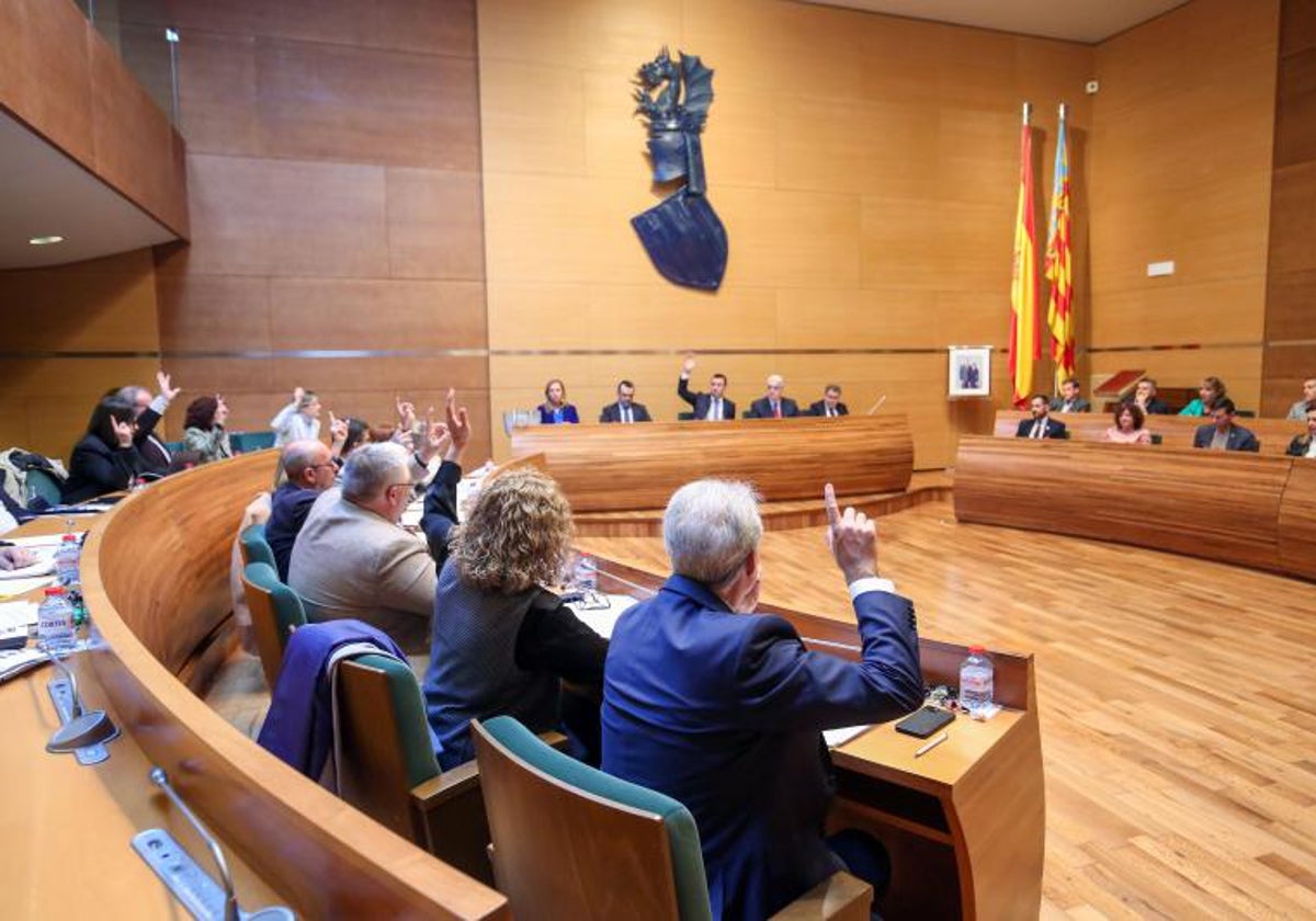 Pleno de la Diputación de Valencia.