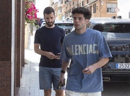 Gayà y Fran Pérez, en la comida de final de ja temporada pasada.