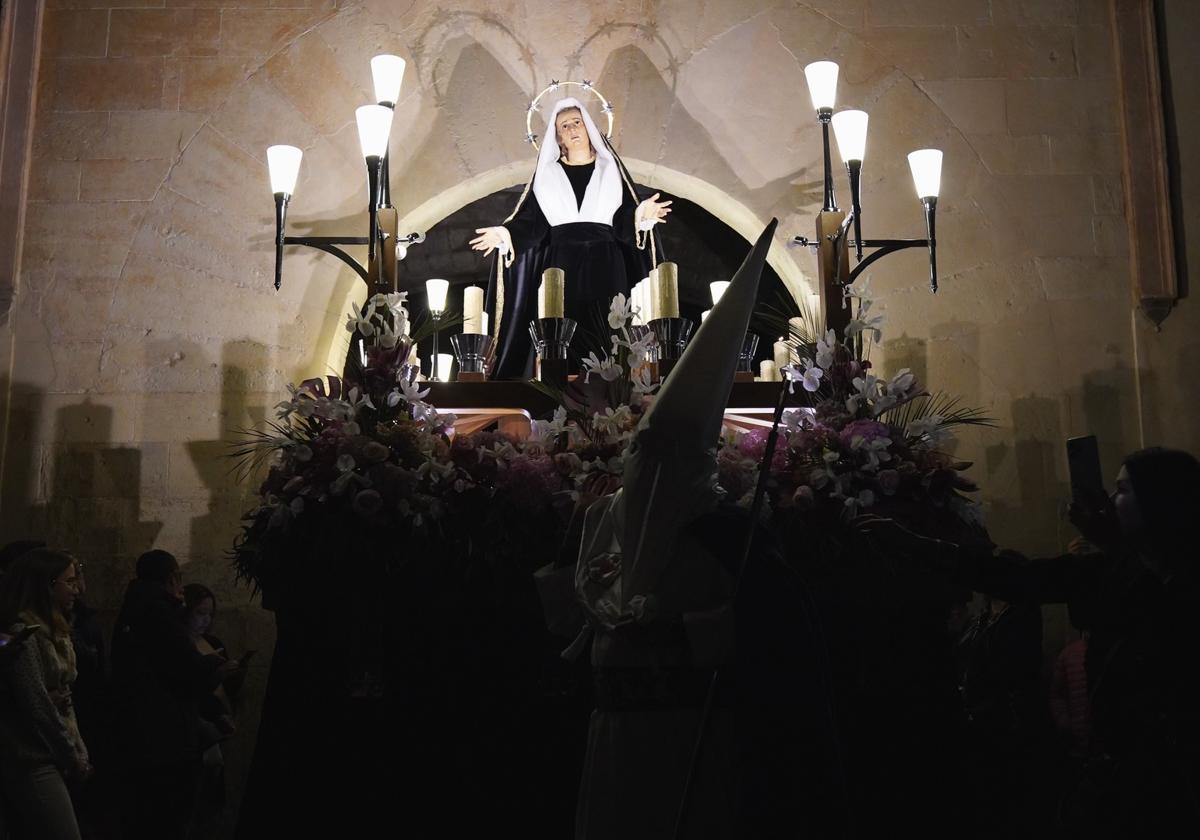 Uno de los momentos de la celebración de la Semana Santa en Gandia.