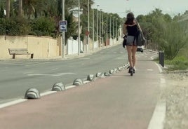 Un carril bici en l'Eliana.