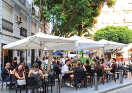 Zona de hostelería, en en barrio de Ruzafa.