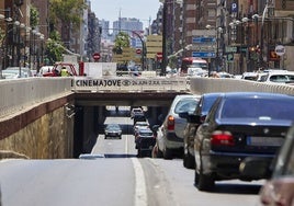 El paso inferior de la avenida Pérez Galdós de Valencia.